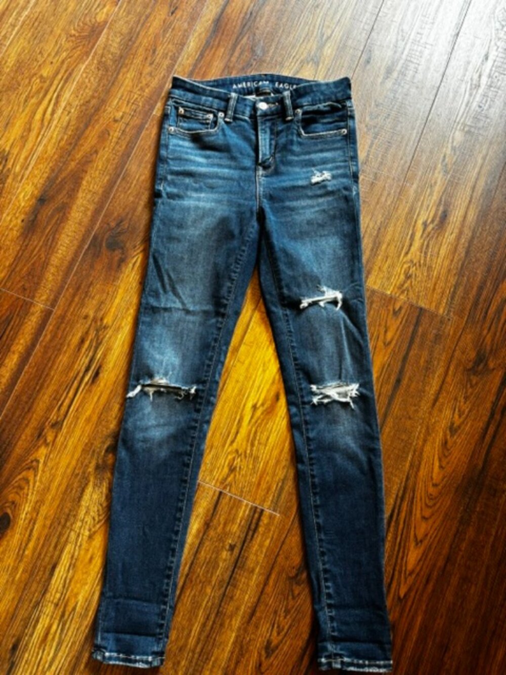 American Eagle skinny ripped jeans